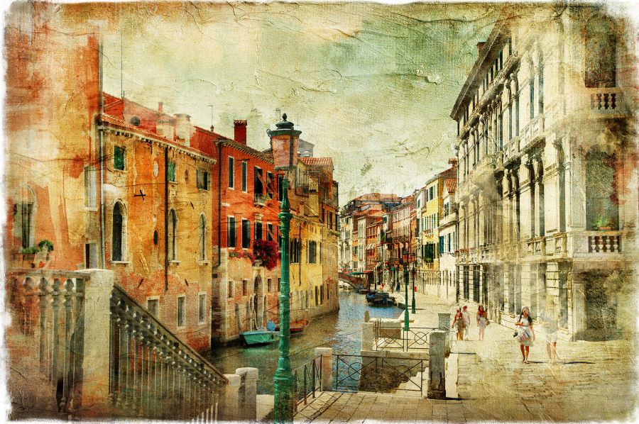 Картина на холсте Город старинный картинка, арт hd0563401