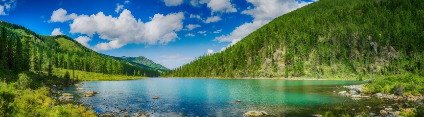 Картина на холсте Озеро среди гор, арт hd2063301